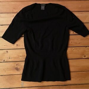 Women’s XS Ann Taylor black short sleeve sweater blouse